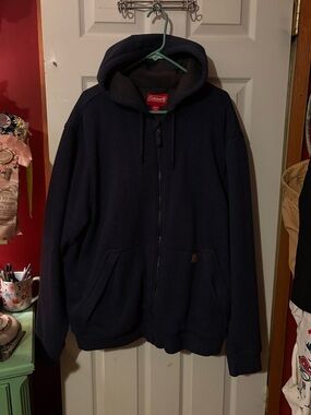 Coleman Navy Full-Zip Hooded Sweatshirt